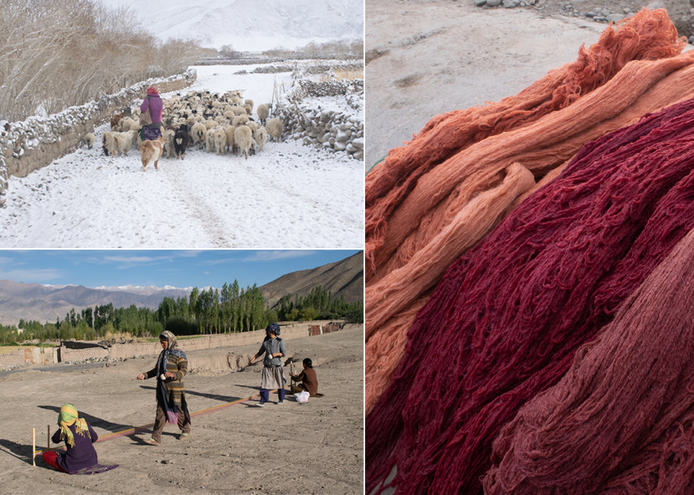 Himalayan Sheep Wool Scarf - Handspun & Handwoven in Ladakh – Kuttons